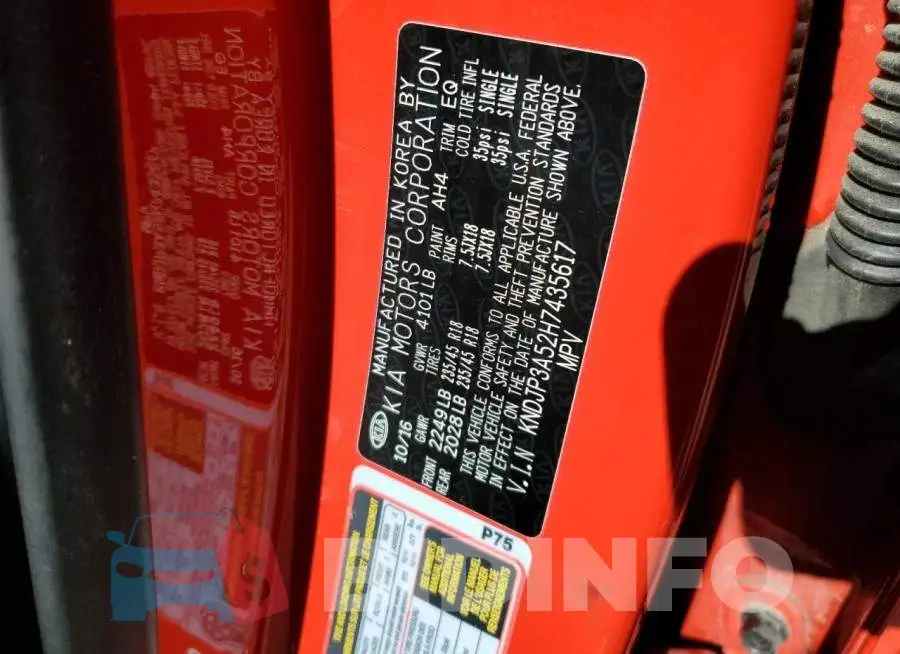 KNDJP3A52H7435617 Photo# 13