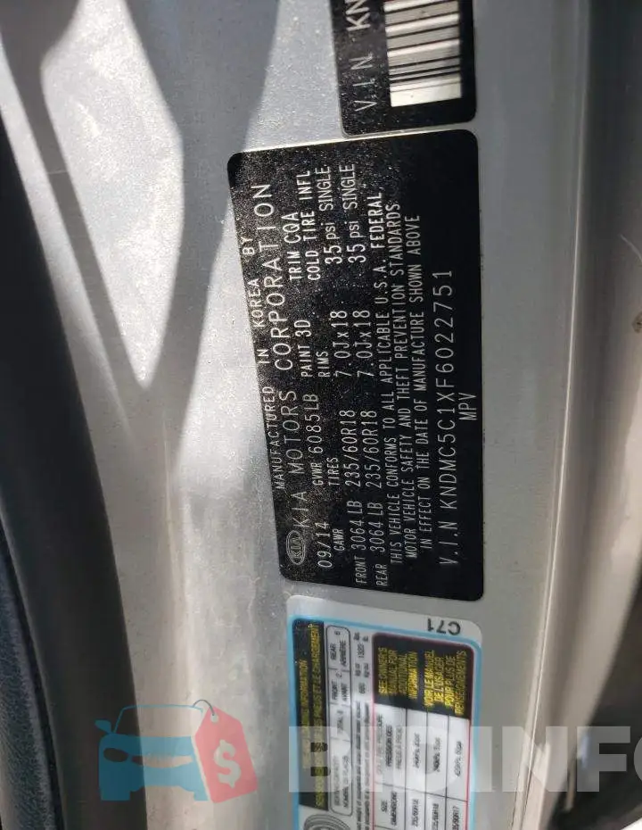 KNDMC5C1XF6022751 Photo# 13