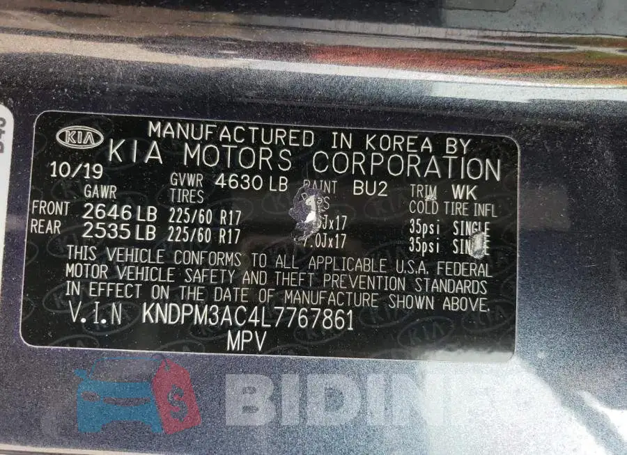 KNDPM3AC4L7767861 Photo# 13