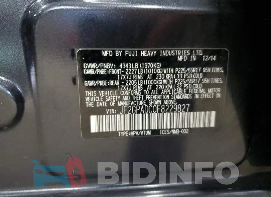 JF2GPADC0F8229827 Photo# 12