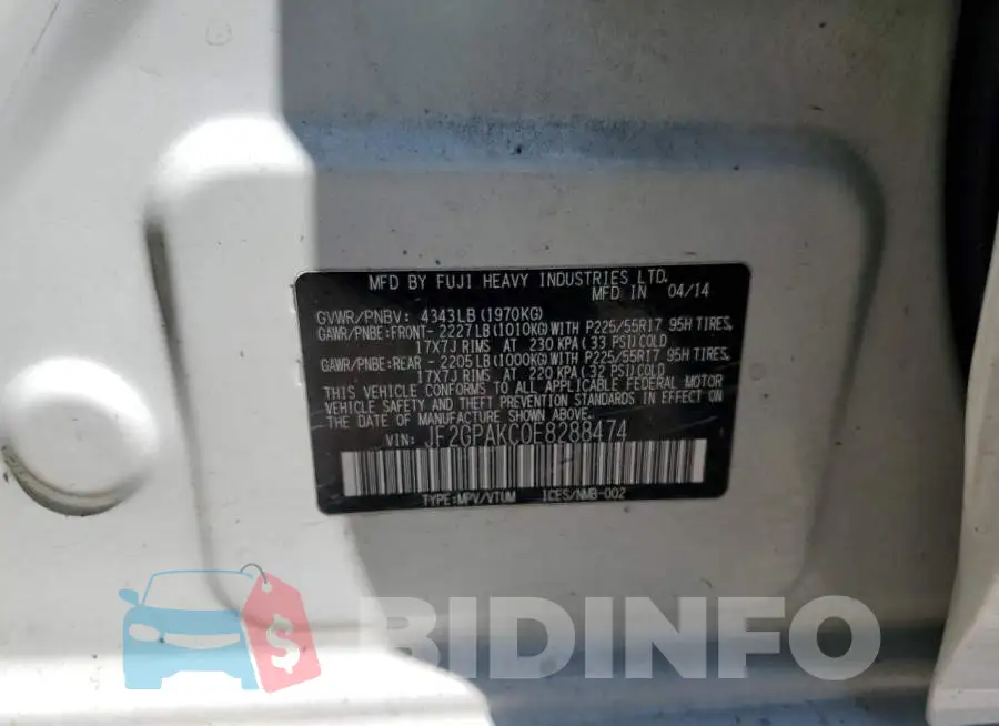 JF2GPAKC0E8288474 Photo# 13