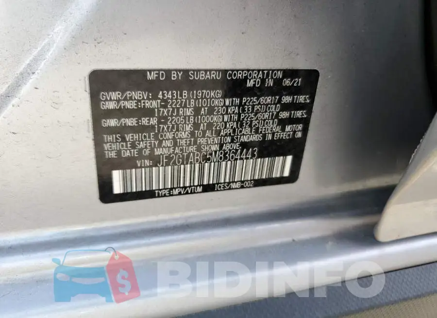 JF2GTABC5M8364443 Photo# 12