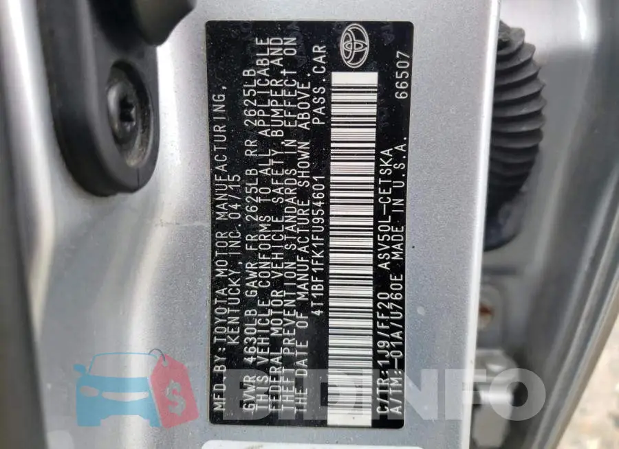 4T1BF1FK1FU954601 Photo# 12