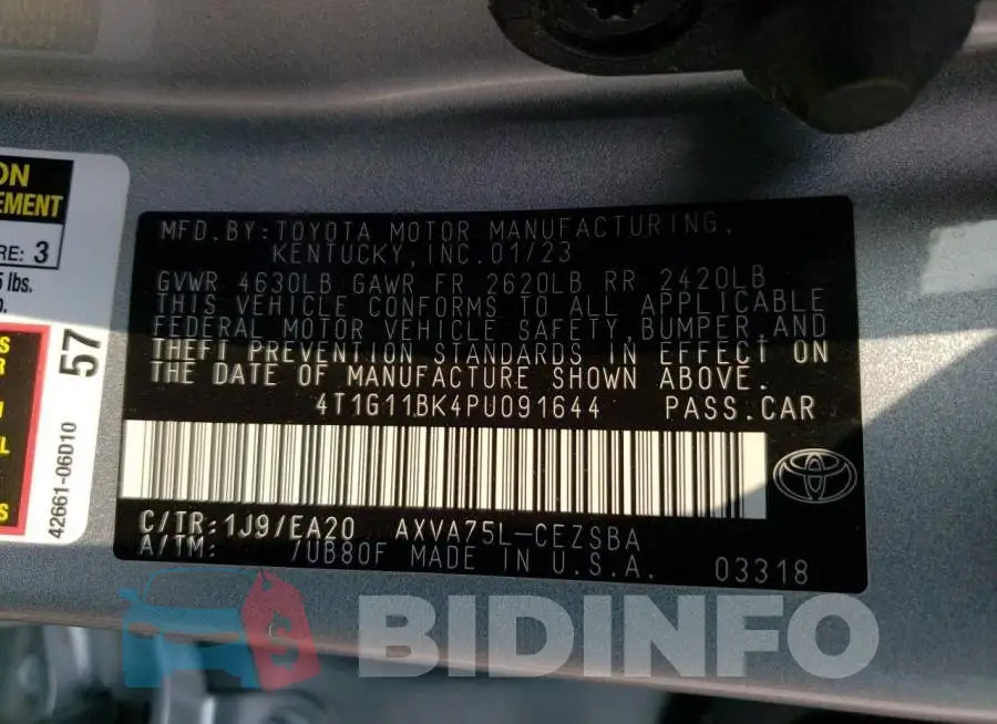 4T1G11BK4PU091644 Photo# 13