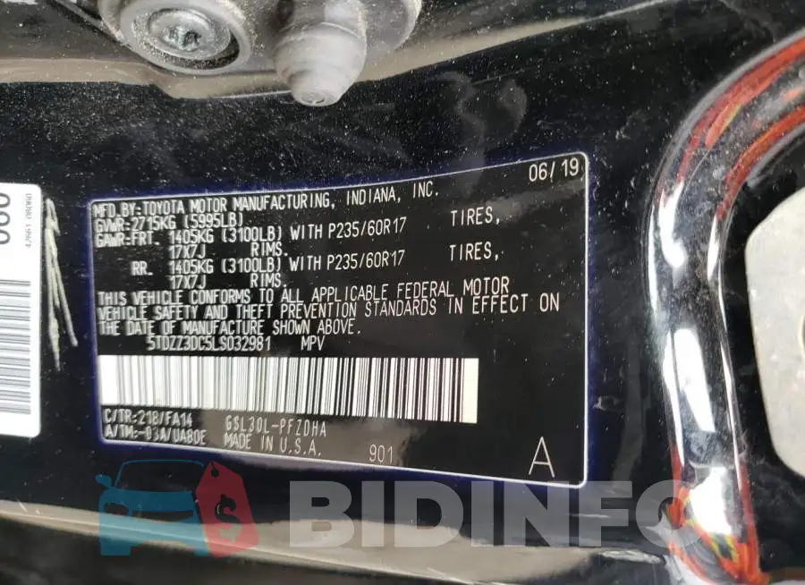 5TDZZ3DC5LS032981 Photo# 12