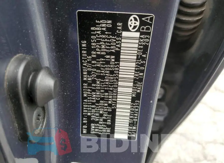 5YFBURHE0GP550851 Photo# 12