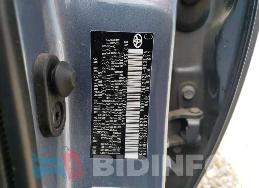 5YFEPRAE7LP048007 Photo# 12