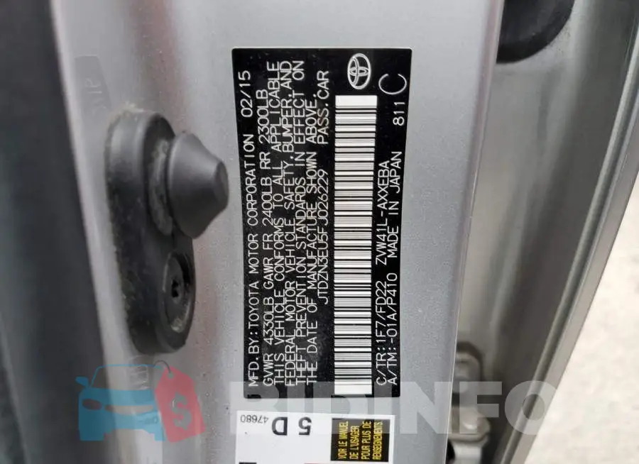 JTDZN3EU5FJ026229 Photo# 12