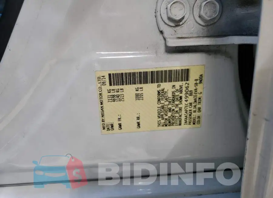 1N4AA5AP7EC499062 Photo# 12