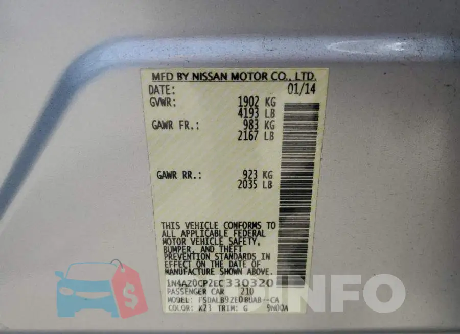 1N4AZ0CP2EC330320 Photo# 12