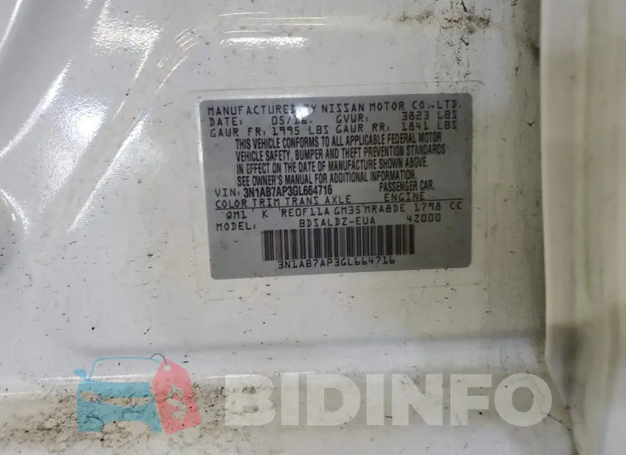 3N1AB7AP3GL664716 Photo# 13