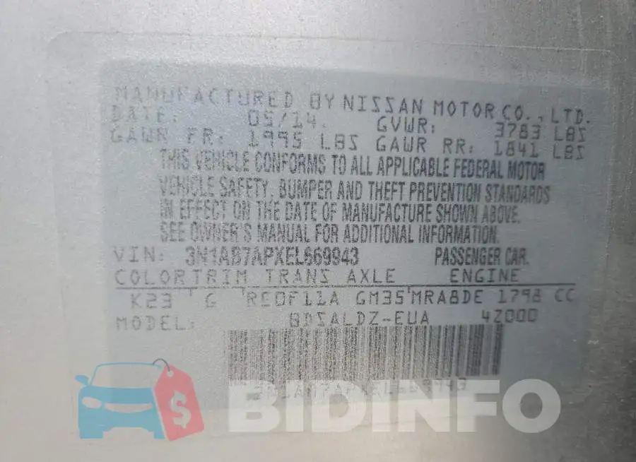 3N1AB7APXEL669943 Photo# 12