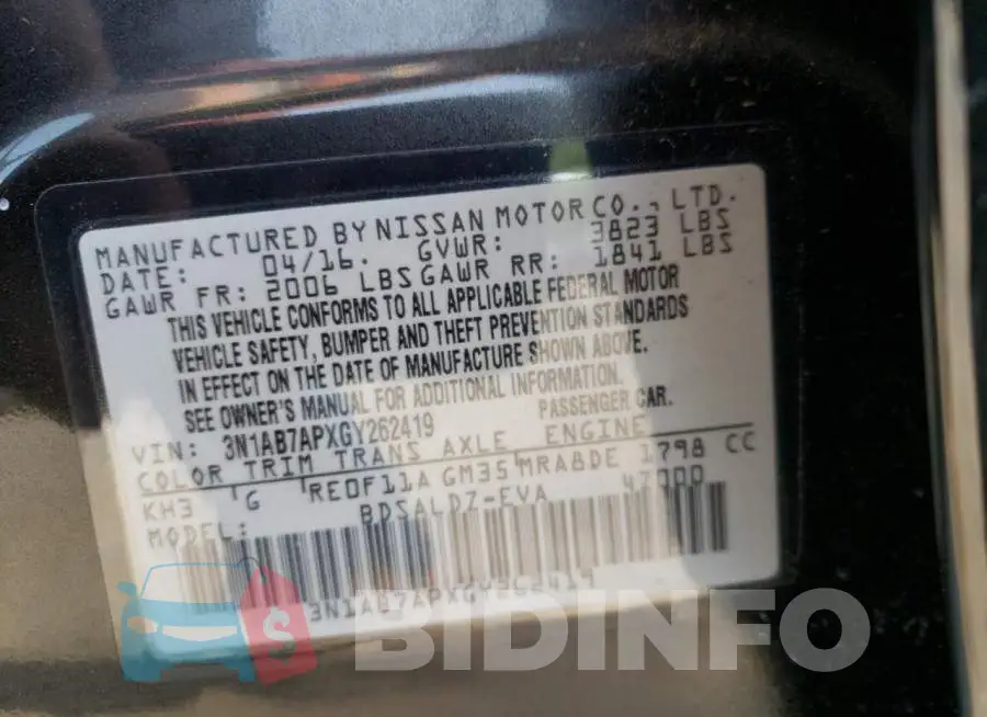 3N1AB7APXGY262419 Photo# 12