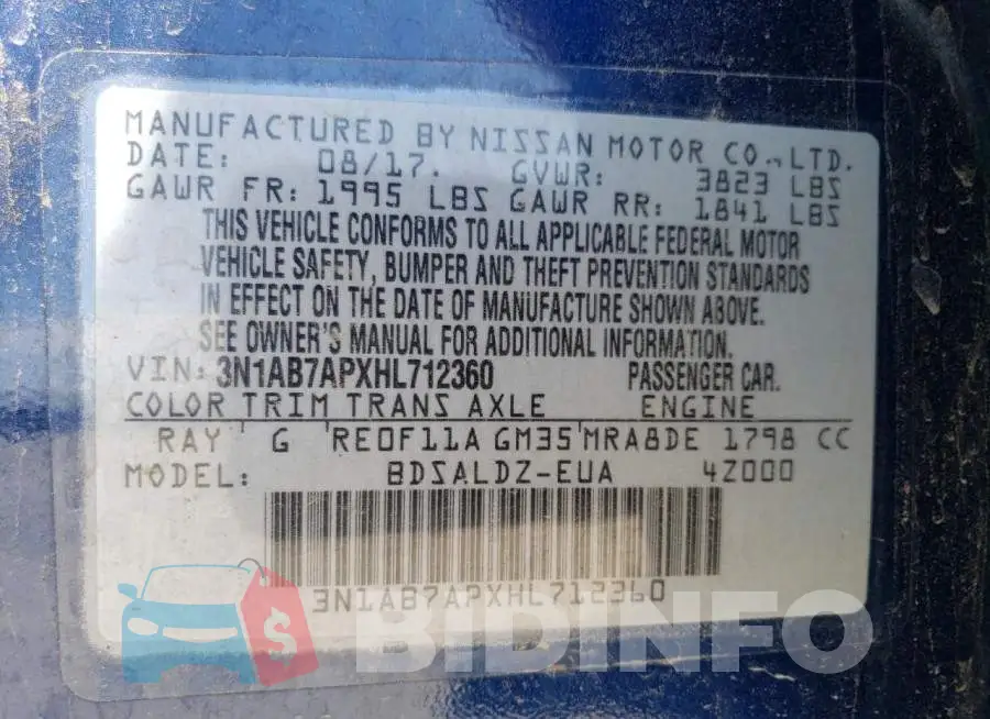 3N1AB7APXHL712360 Photo# 12