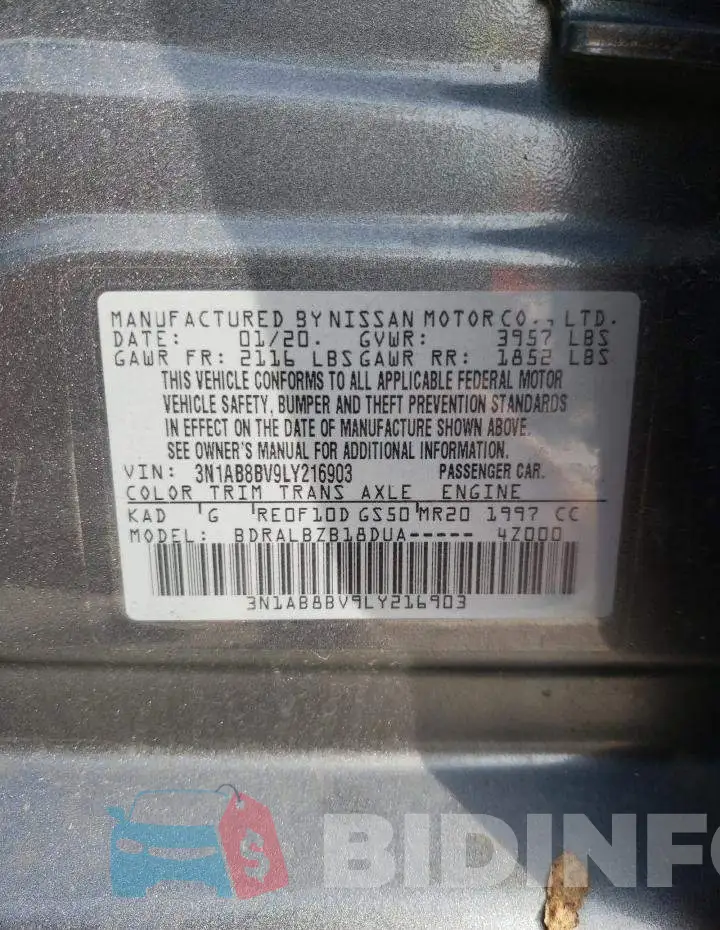 3N1AB8BV9LY216903 Photo# 12