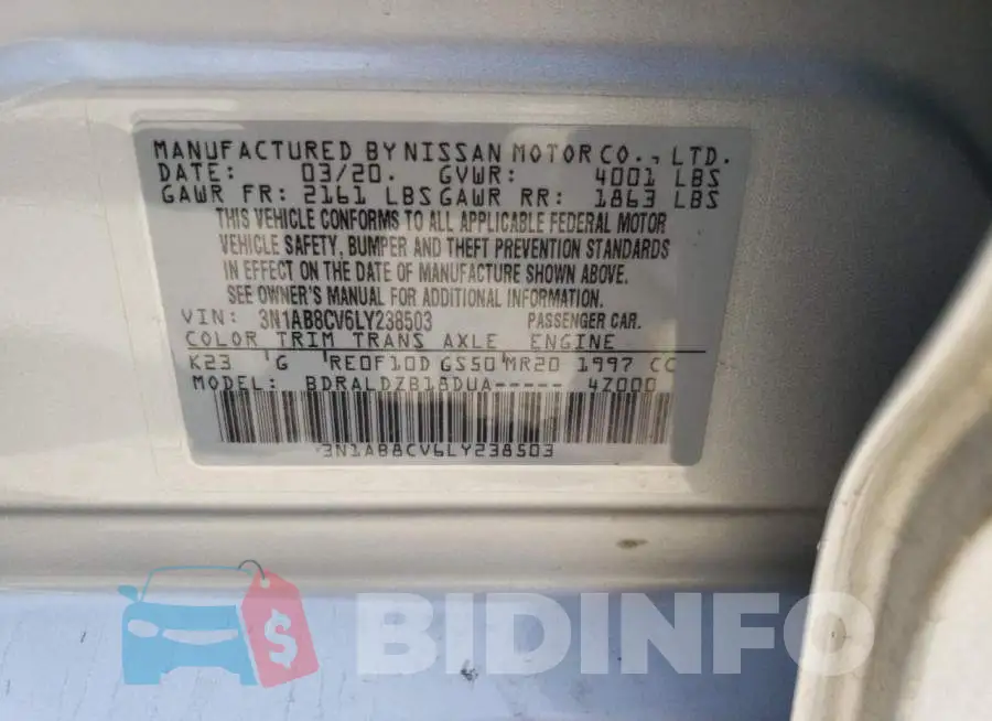 3N1AB8CV6LY238503 Photo# 12