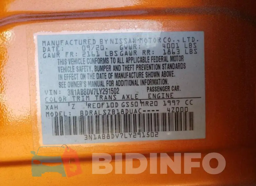 3N1AB8DV7LY291502 Photo# 12