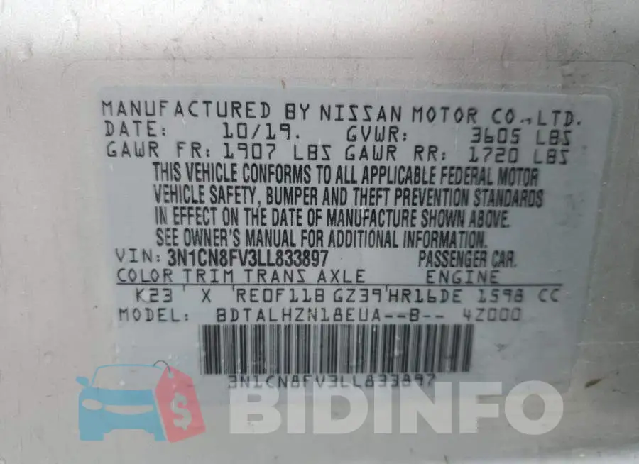 3N1CN8FV3LL833897 Photo# 12
