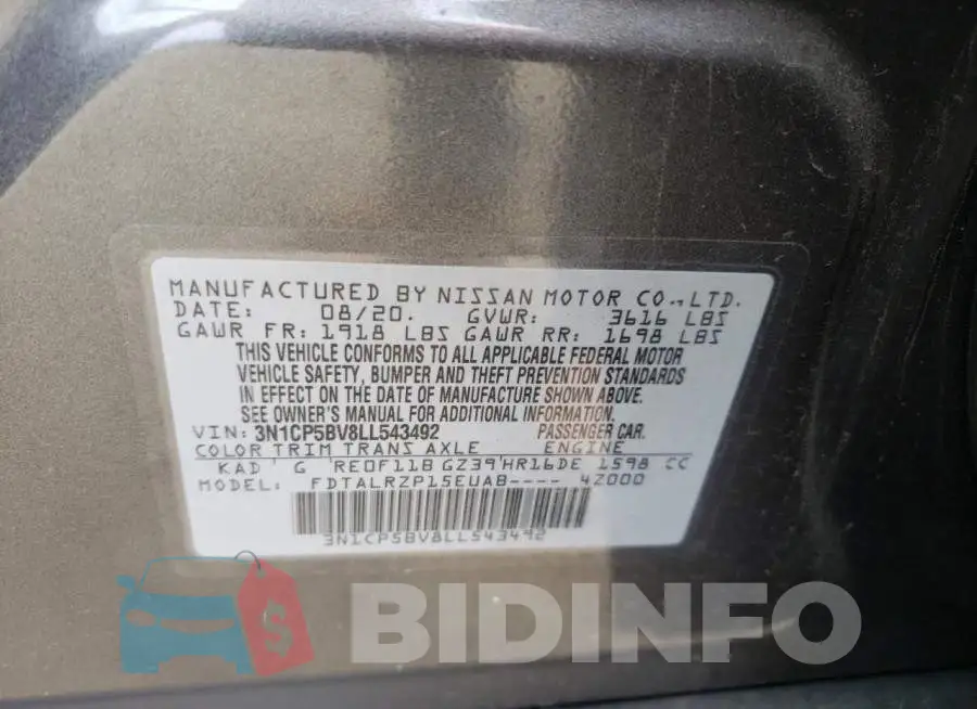 3N1CP5BV8LL543492 Photo# 12
