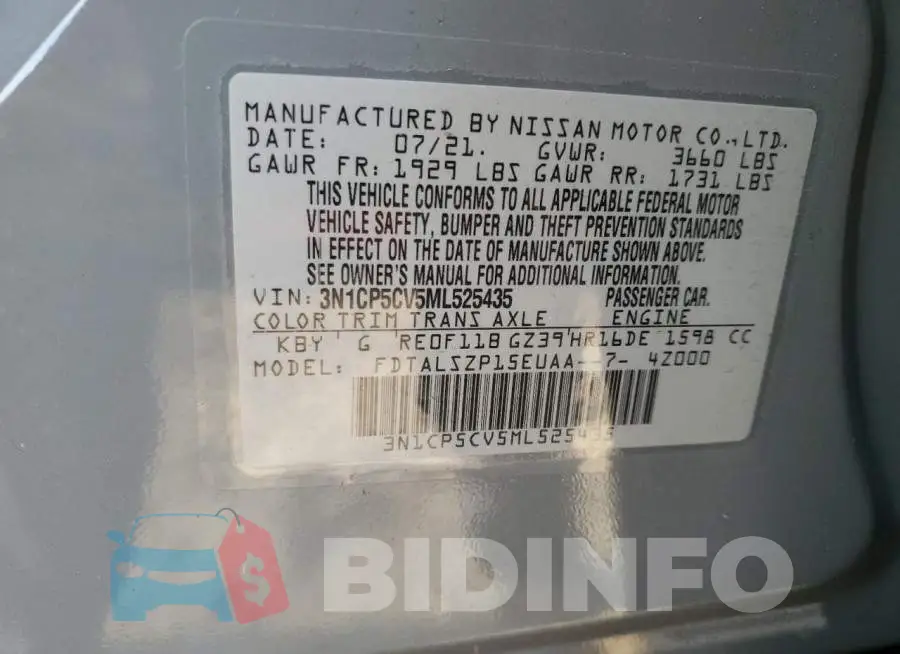 3N1CP5CV5ML525435 Photo# 12