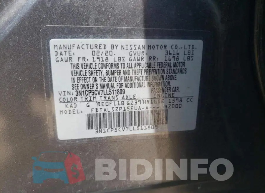 3N1CP5CV7LL511809 Photo# 14