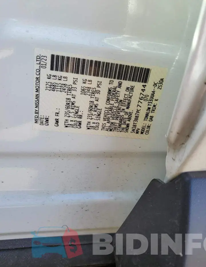 5N1BT3BB7PC776744 Photo# 13