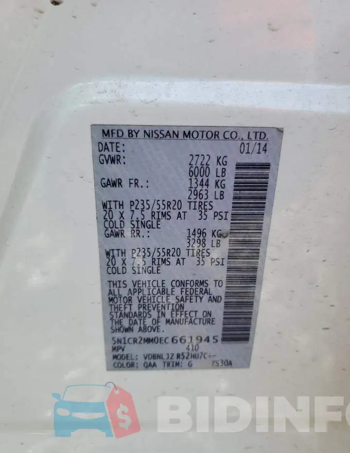 5N1CR2MM0EC661945 Photo# 13