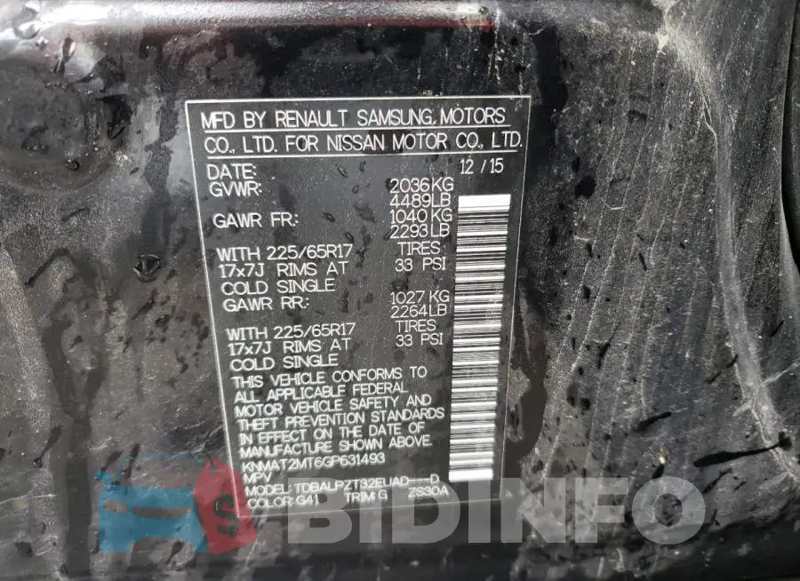 KNMAT2MT6GP631493 Photo# 12