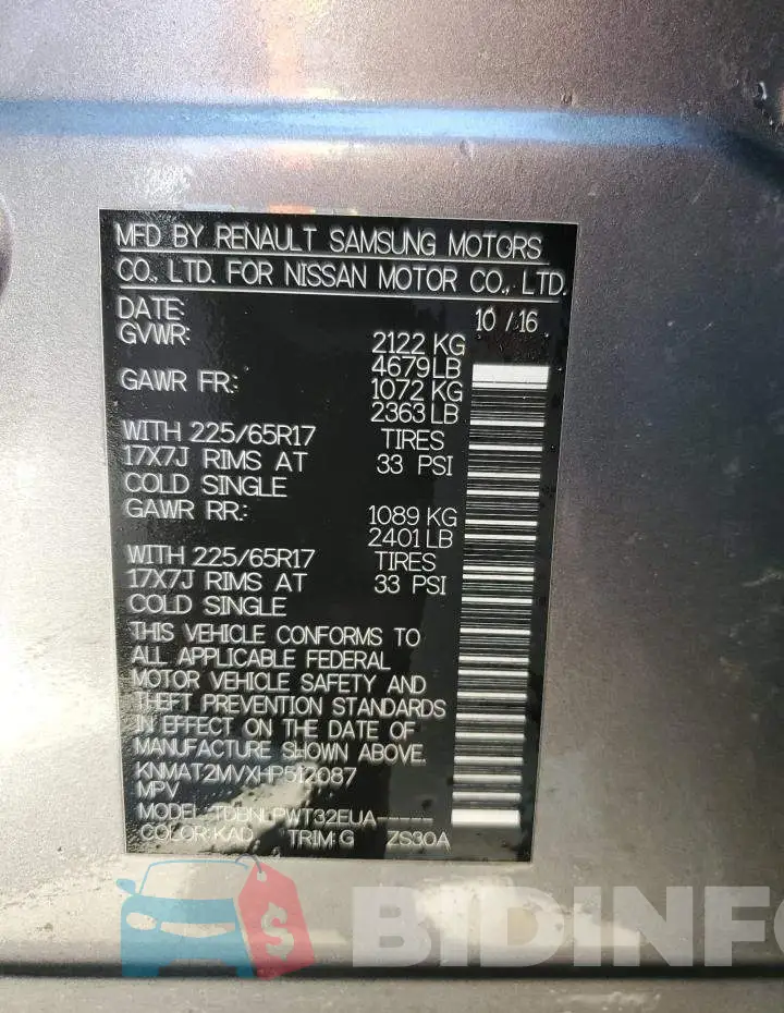KNMAT2MVXHP512087 Photo# 12