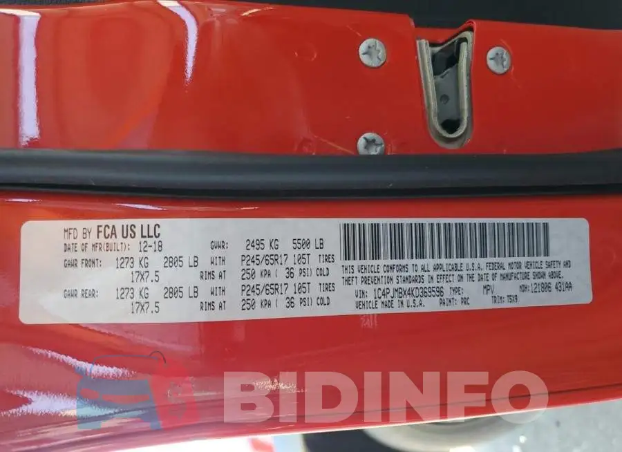 1C4PJMBX4KD369596 Photo# 14