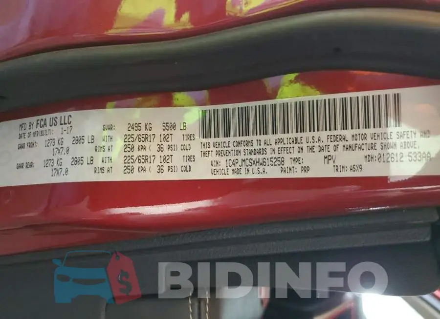 1C4PJMCSXHW615258 Photo# 13