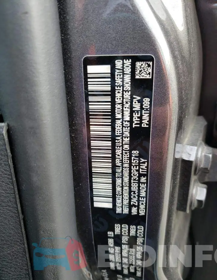 ZACCJBBT3GPE15718 Photo# 13