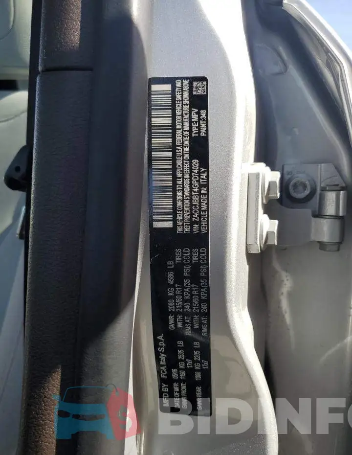 ZACCJBBT4GPD74029 Photo# 13