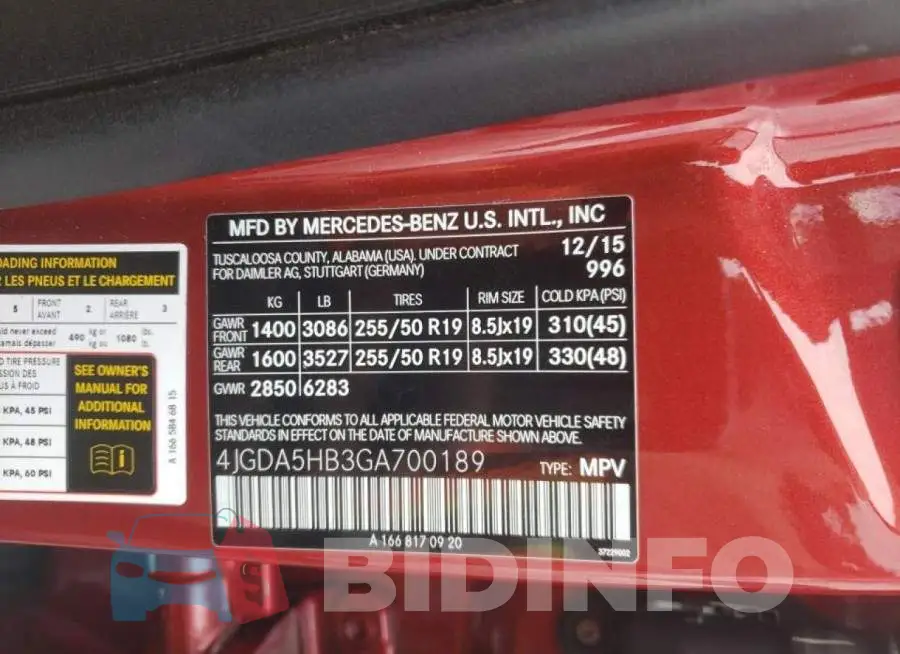 4JGDA5HB3GA700189 Photo# 13