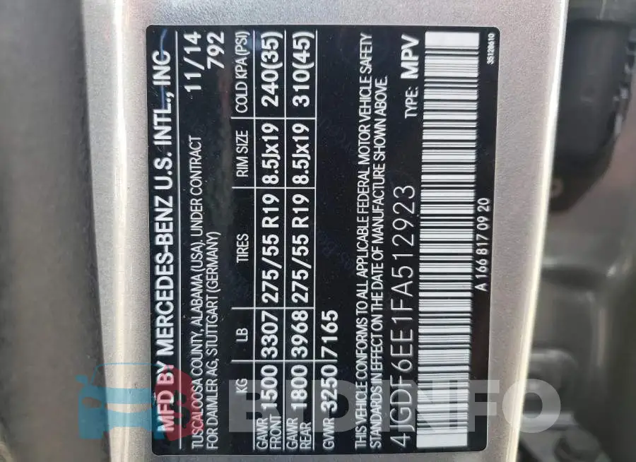 4JGDF6EE1FA512923 Photo# 13