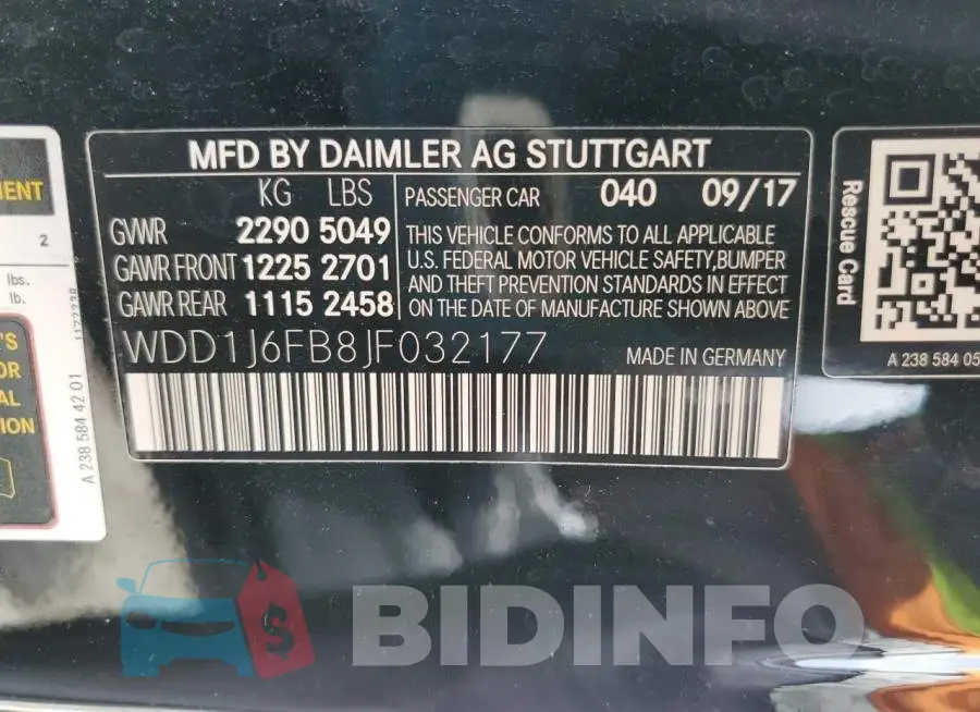 WDD1J6FB8JF032177 Photo# 13