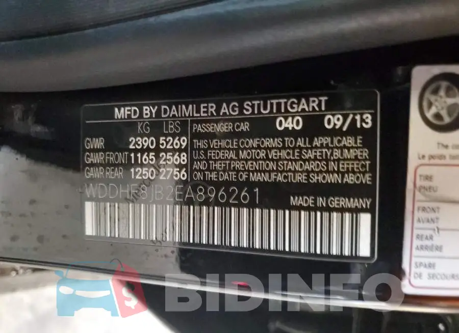 WDDHF8JB2EA896261 Photo# 13