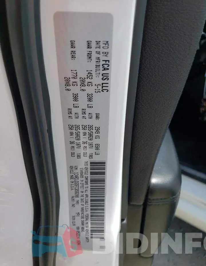 1C4RDJDG5FC858208 Photo# 13