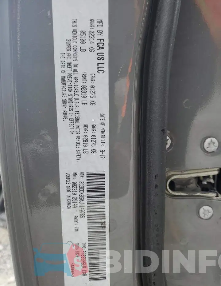 2C3CDXBG0JH140765 Photo# 12