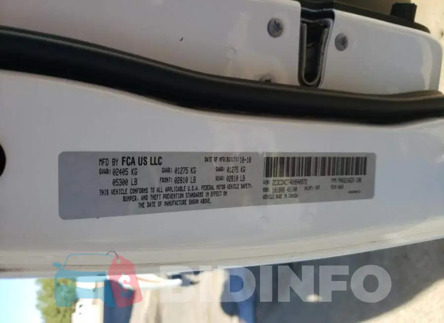 2C3CDXCT4KH540972 Photo# 12