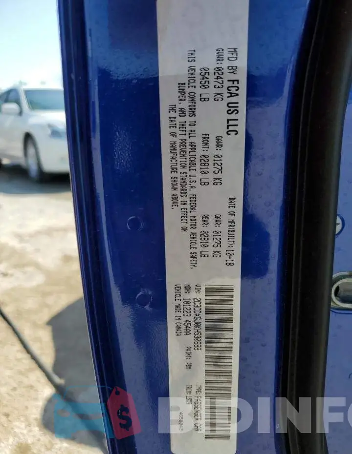 2C3CDXGJ0KH530688 Photo# 13