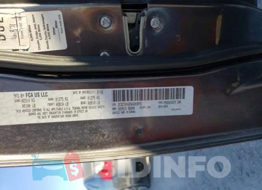 2C3CDXHG0GH203976 Photo# 12