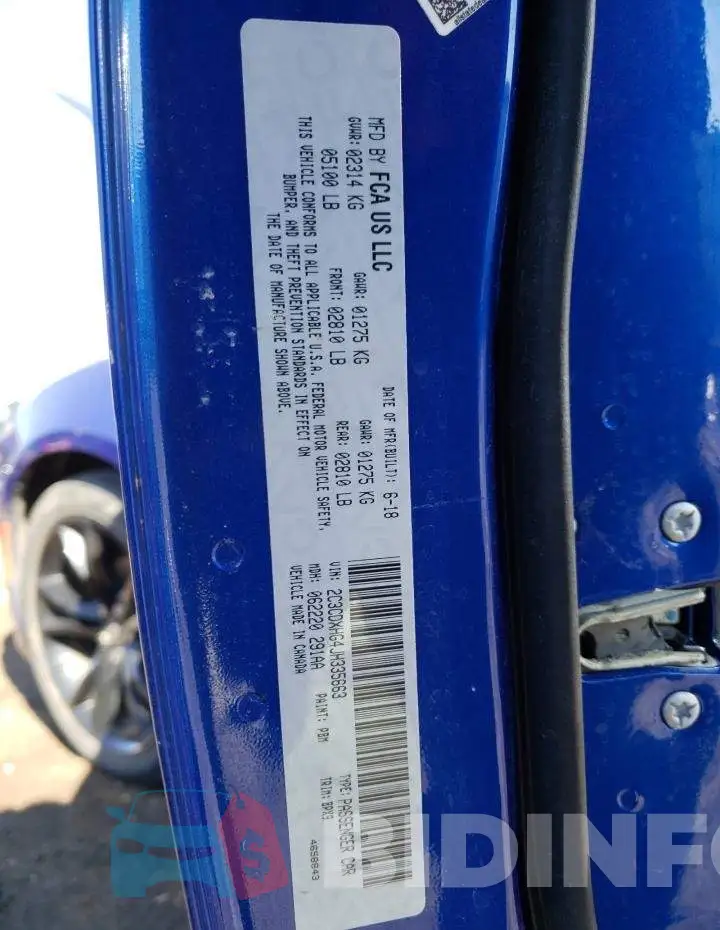 2C3CDXHG4JH335663 Photo# 12