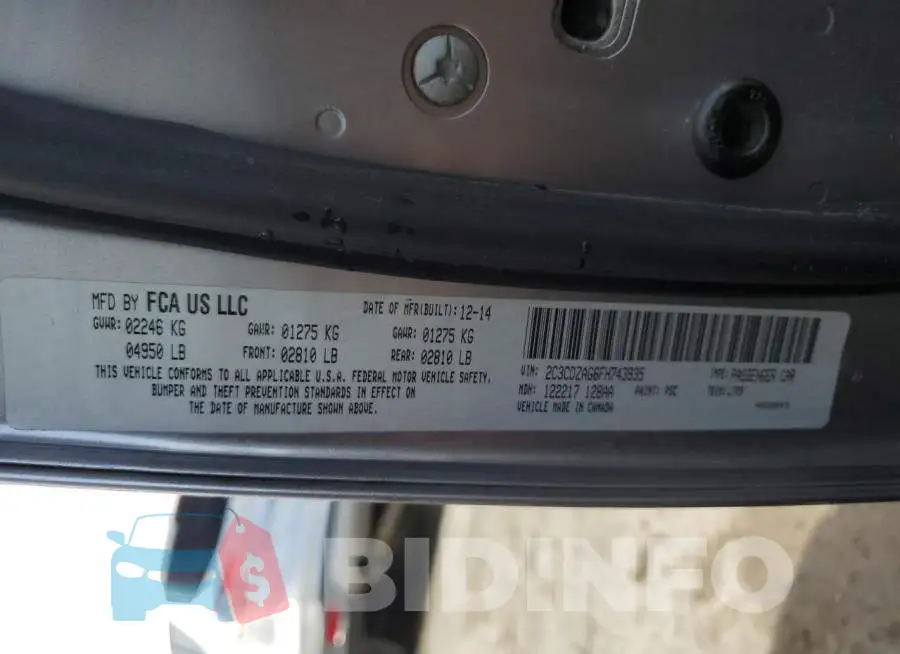 2C3CDZAG6FH743935 Photo# 13