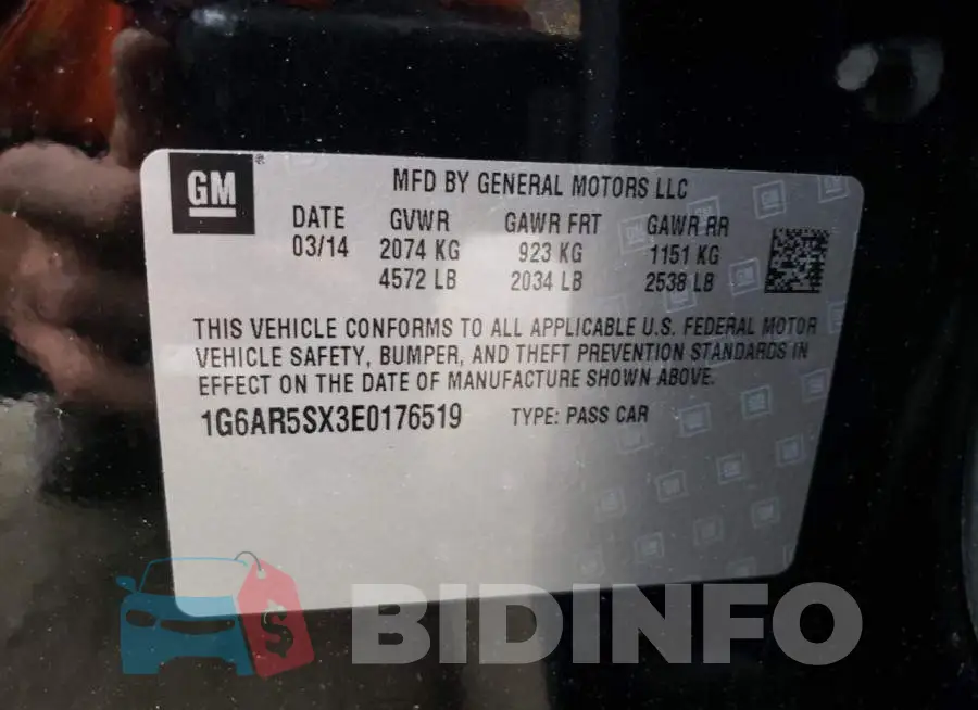 1G6AR5SX3E0176519 Photo# 12