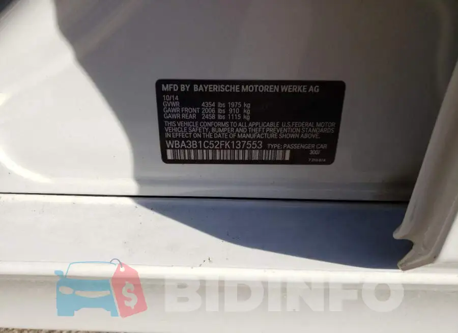 WBA3B1C52FK137553 Photo# 12