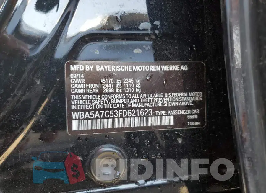 WBA5A7C53FD621623 Photo# 12