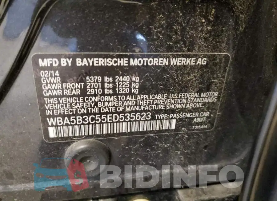 WBA5B3C55ED535623 Photo# 12