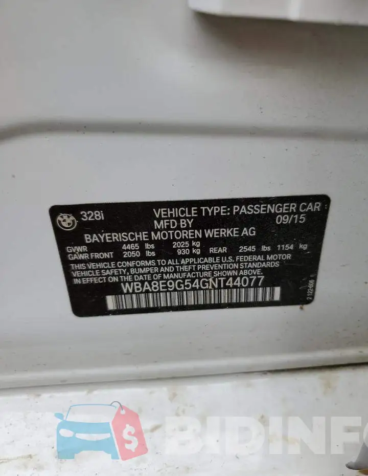 WBA8E9G54GNT44077 Photo# 12