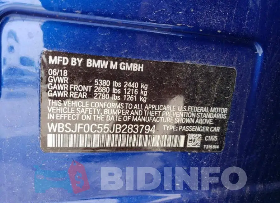 WBSJF0C55JB283794 Photo# 13
